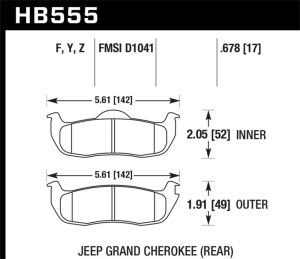 Nissan Pathfinder Brake Pads - Hawk Performance - LTS - 2004 Nissan Pathfinder Brake Pads - Hawk Performance - LTS - 2004